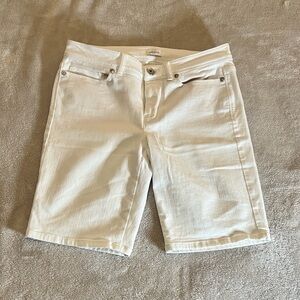J. Jill Brand Women's White Denim Bermudas